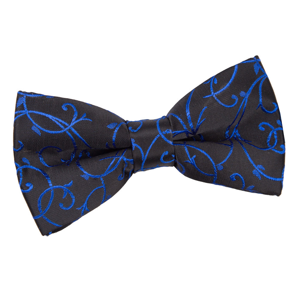 Swirl Pre-Tied Bow Tie - Black - Well Dapper