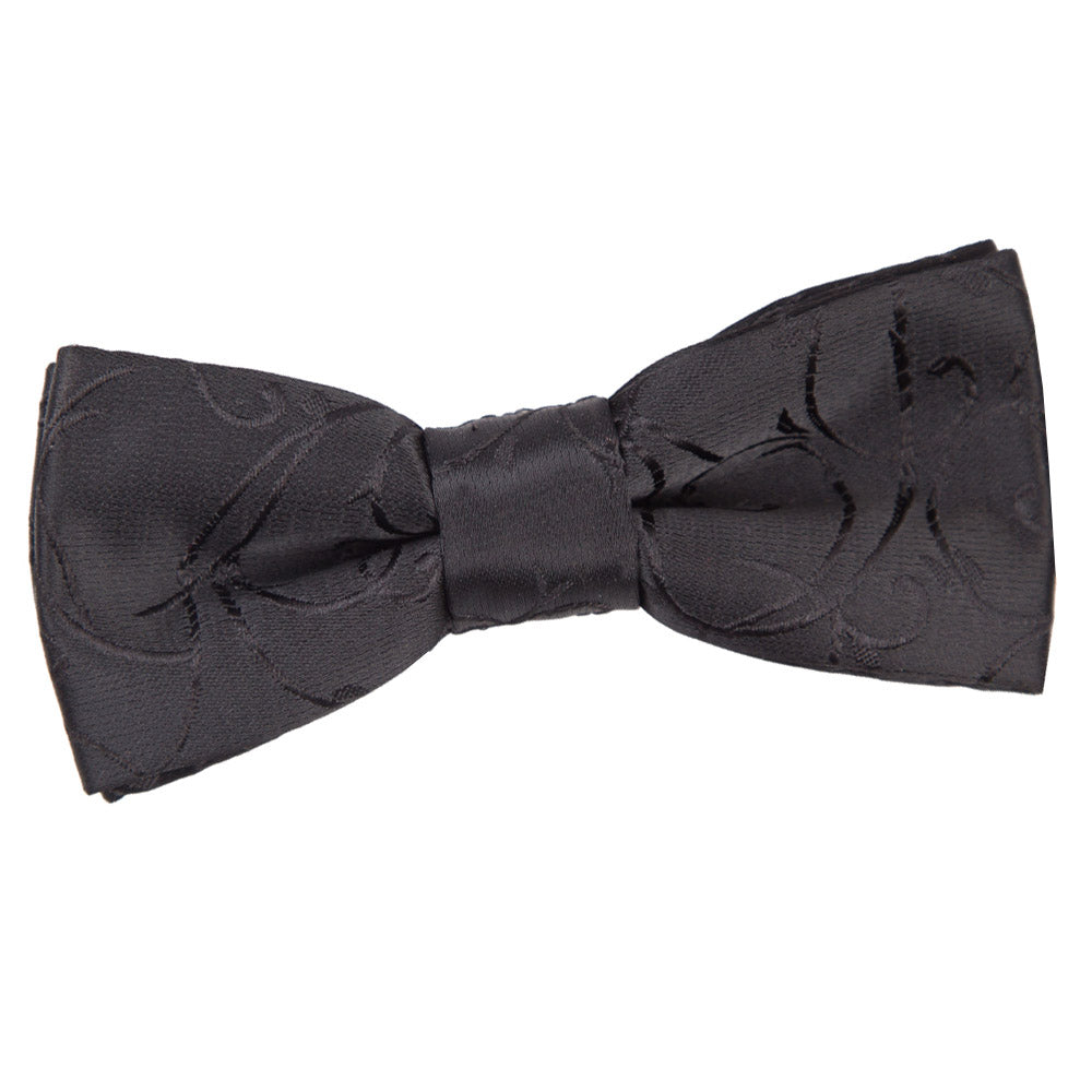 Boys Black Swirl Pre Tied Bow Tie