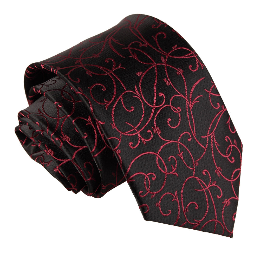 Swirl Classic Tie - Burgundy - Well Dapper