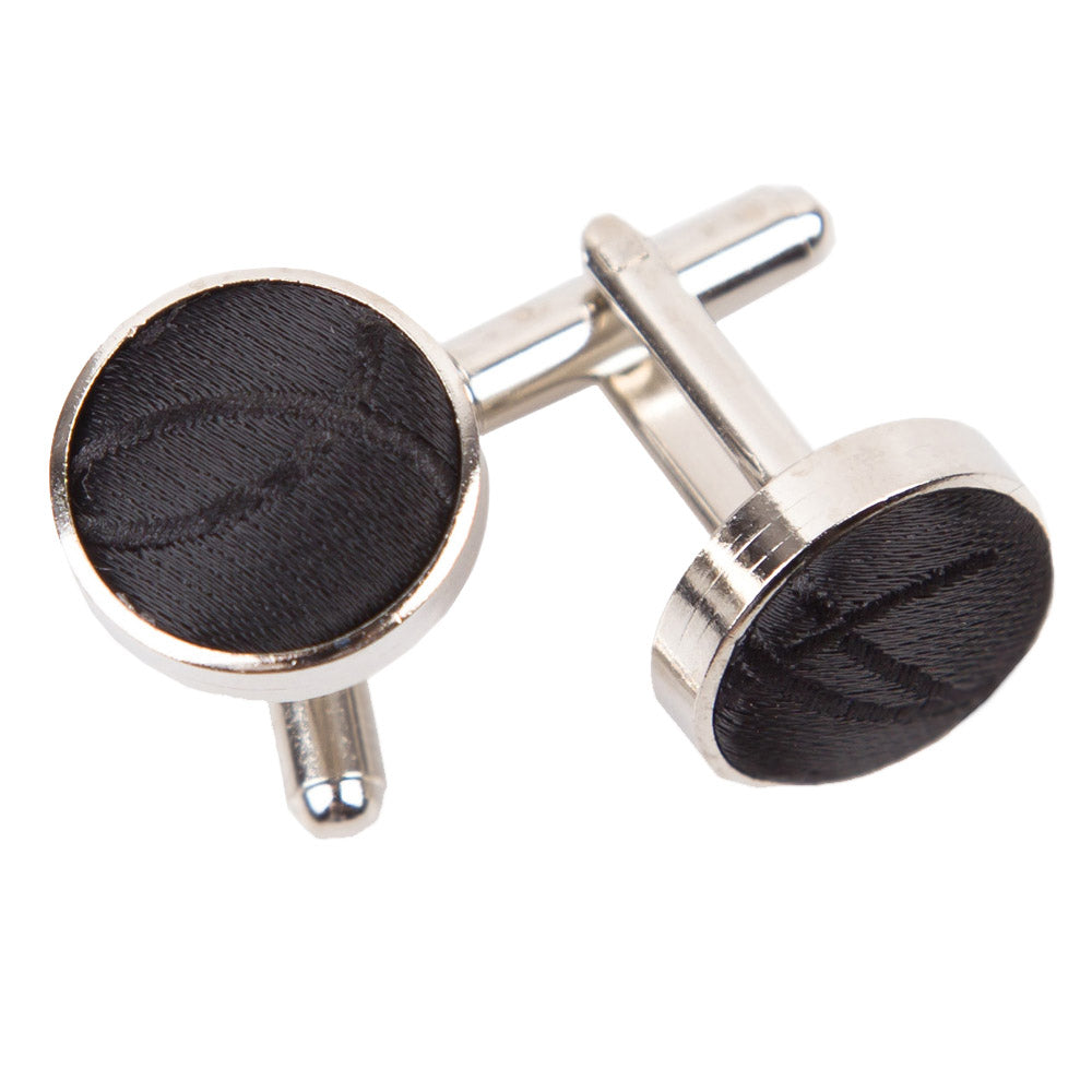 Swirl Cufflinks - Black and Green - Well Dapper