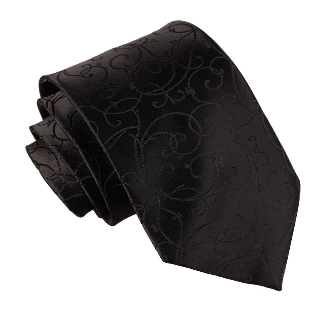 Black Swirl Classic Tie