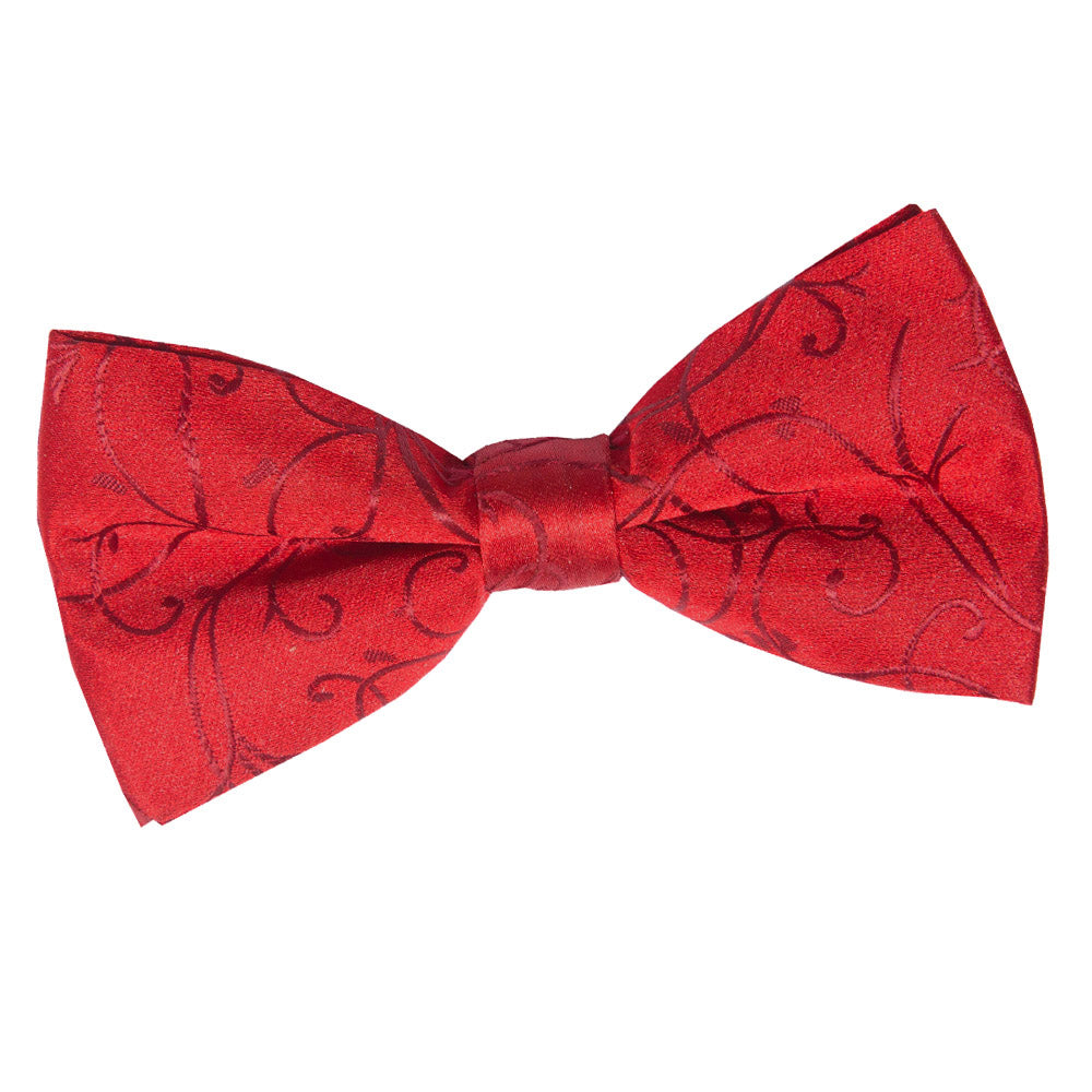 Burgundy Swirl Pre Tied Bow Tie