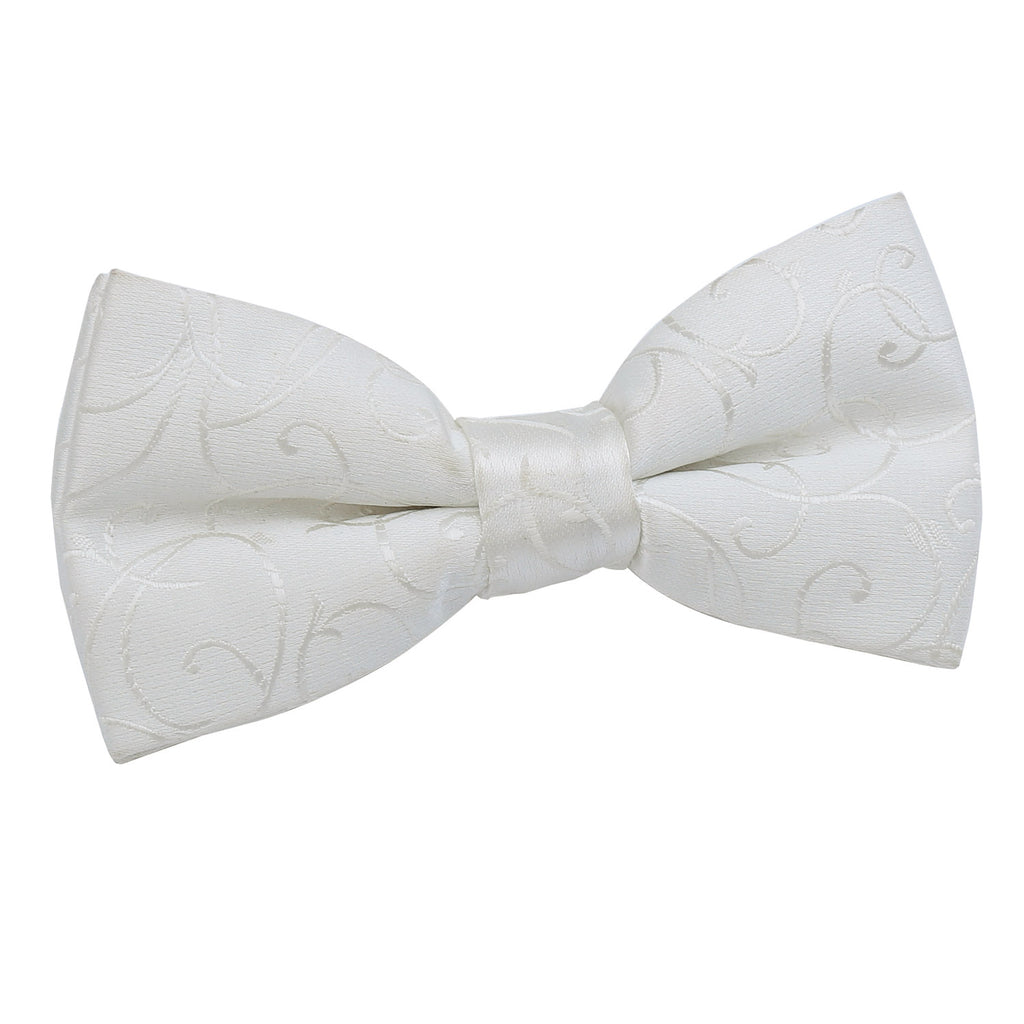 Ivory Swirl Pre Tied Bow Tie