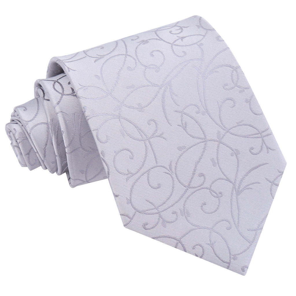 Silver Swirl Classic Tie